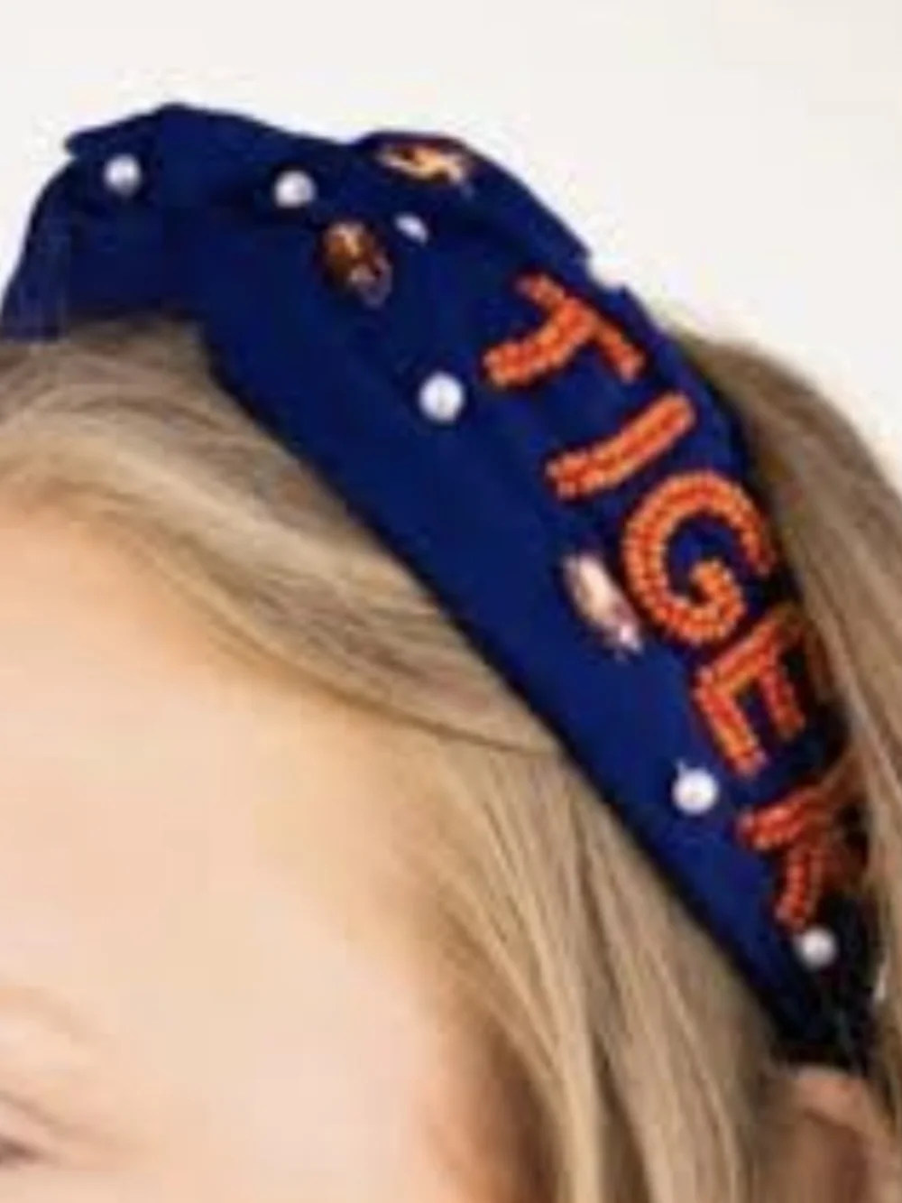 Embellished Headband with Orange Beading